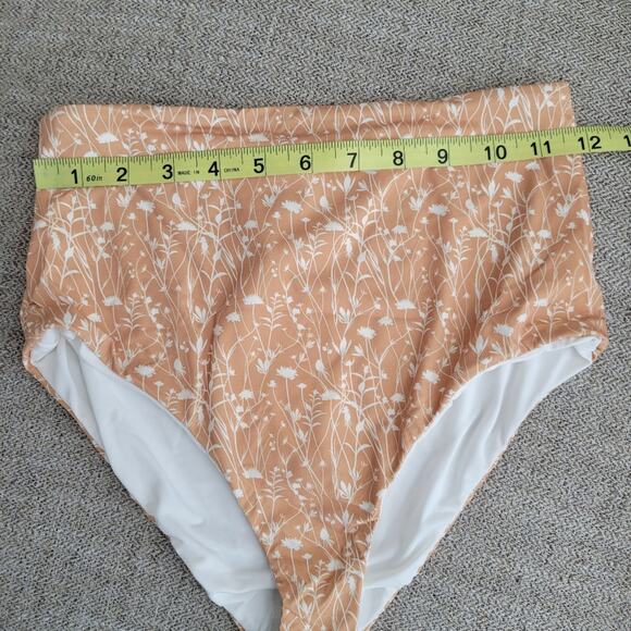 Dippin' Daisy's high rise yellow mustard floral swim bottom Size S - Picture 4 of 8